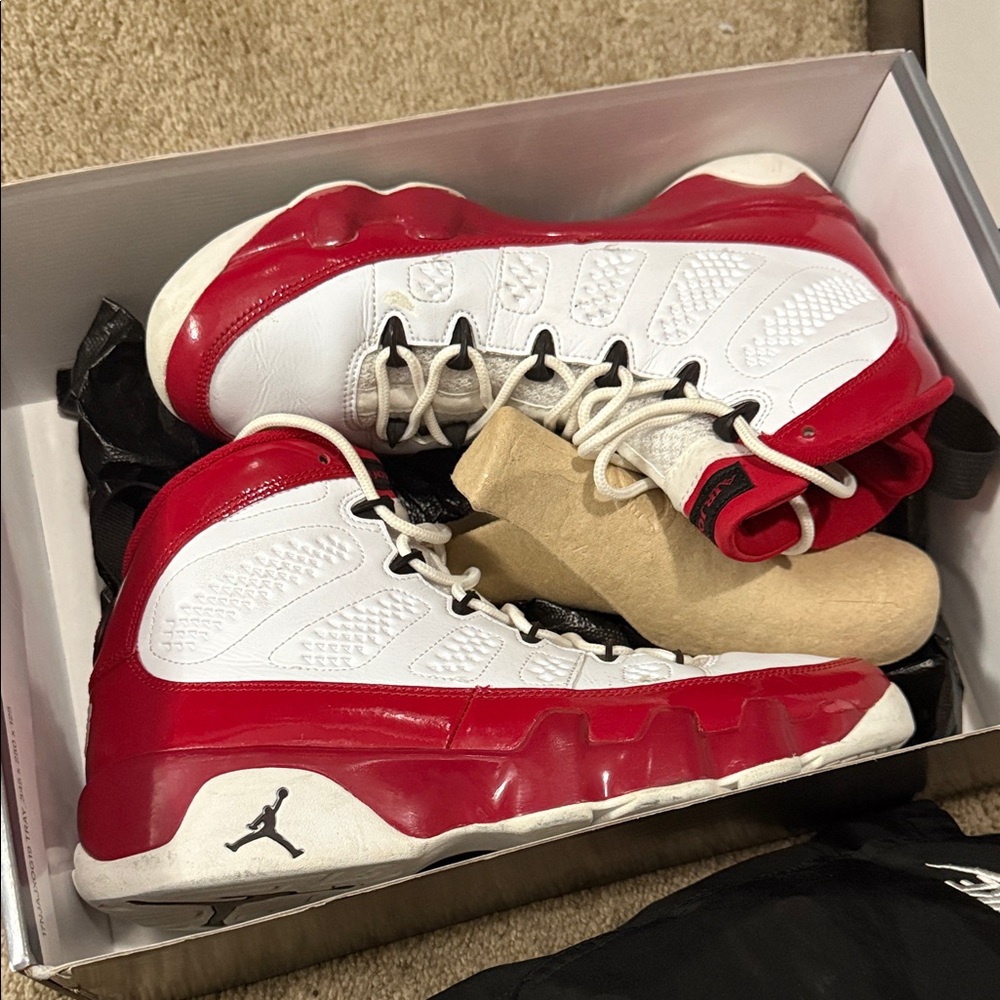 Jordan Kids Red and White Sneakers